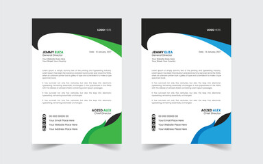 The Best Corporate Modern Letterhead Template Design. Abstract vector layout background set. Flyer Layout with Geometric, poster flyer pamphlet brochure cover design layout space for photo background