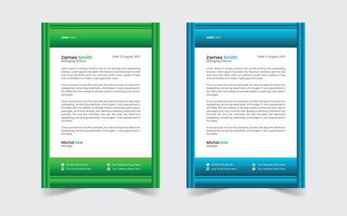 The Best Corporate Modern Letterhead Template Design. Abstract vector layout background set. Flyer Layout with Geometric, poster flyer pamphlet brochure cover design layout space for photo background