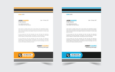 The Best Corporate Modern Letterhead Template Design. Abstract vector layout background set. Flyer Layout with Geometric, poster flyer pamphlet brochure cover design layout space for photo background