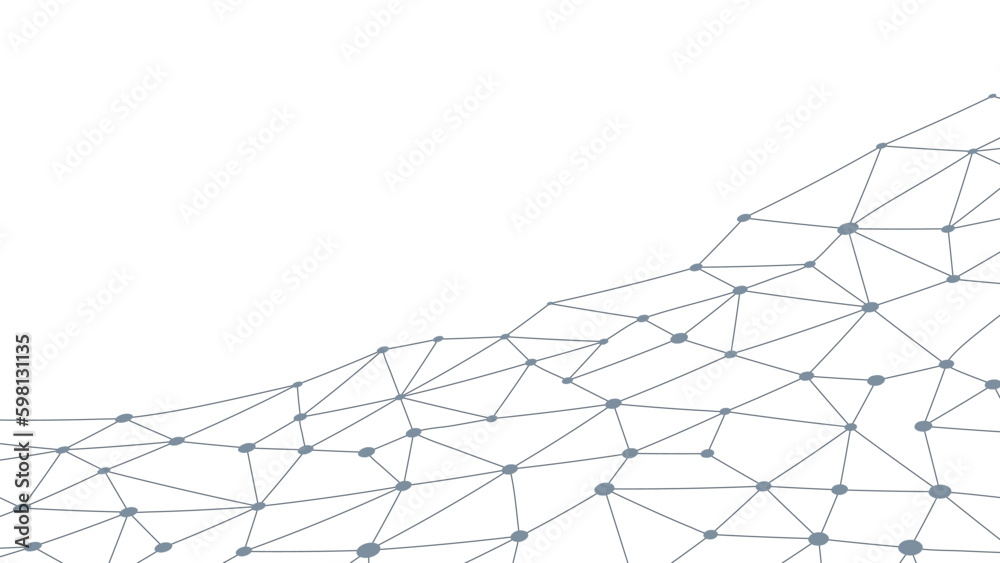 Wall mural abstract geometric background. plexus mesh backdrop. vector generative ai