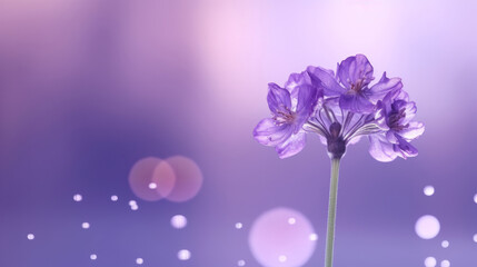Obraz na płótnie Canvas Violet flower background. Illustration AI Generative