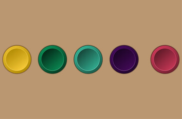 Set of realistic buttons