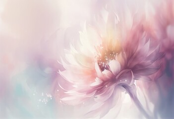 Abstract floral background with watercolor effect by Generative AI