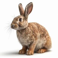 Fototapeta premium Rabbit isolated on white background (Generative AI)