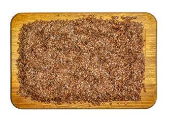 Flax seeds background or texture. Flaxseed or linseed. Cereals. Healthy food. Top view.