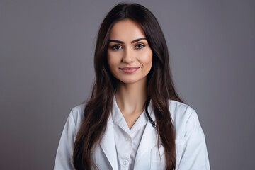 Friendly and compassionate female doctor with a reassuring smile