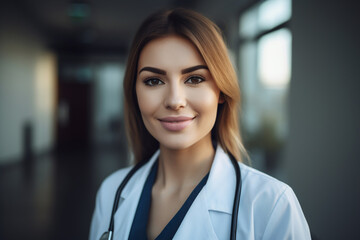 Friendly and compassionate female doctor with a reassuring smile