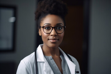 Friendly and compassionate female doctor with a reassuring smile