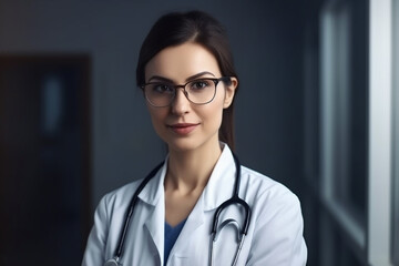 Friendly and compassionate female doctor with a reassuring smile