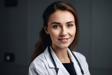 Friendly and compassionate female doctor with a reassuring smile