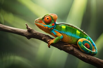 chameleon on a branch 