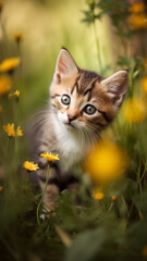 Naklejka na ściany i meble Cute, adorable cat / kitty, my cute pet, with nice eyes