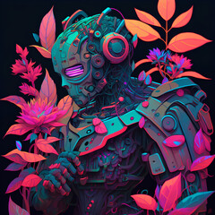 AI Generated Peacefull Robot