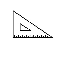 Protractor icon. Ruler Icon. Education. School icon. Geometry. Ruler pictogram isolated on white background