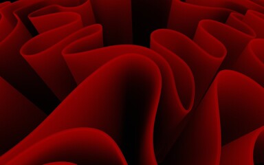 Obraz premium Red, abstract swirl wavy shape object, luxurious stylized background, wallpaper