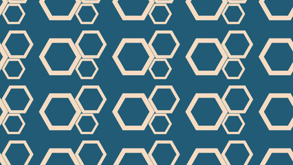 Seamless abstract geometric pattern with hexagon for fabric, background, surface design, packaging Vector illustration