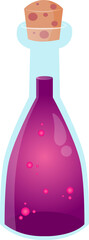 Love potion bottle or chemistry flask transparent illustration graphic