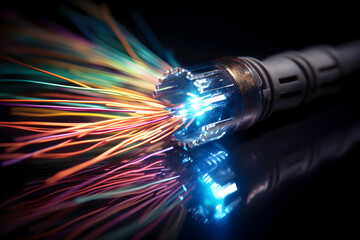 neon fiber optic cable