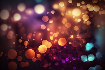 Colorful Defocused Bokeh Lights and Sparkling Reflections - Generative AI