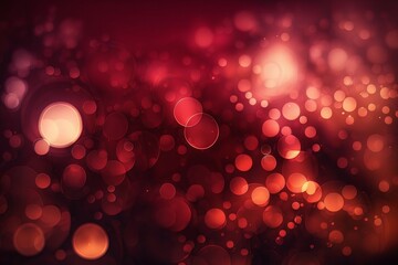 Abstract Red Bokeh Background - Generative AI