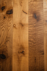 Close-up of a large oak wood table surface showcasing its natural wood grain and texture
