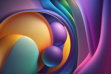 Luxury Gradient Colorful Abstract Background for Mobile Screen - Generative AI