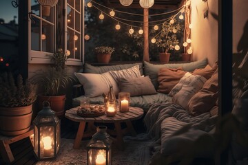 How to Create a Cozy Outdoor Atmosphere with String Lights - Generative AI