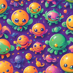 Fototapeta na wymiar pattern with colorful balls