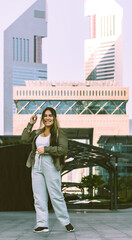 Fototapeta premium portrait of a woman in the city