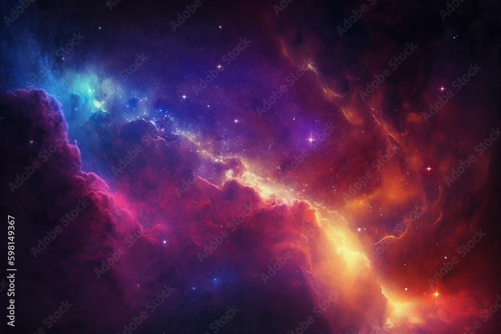 Wall mural high definition starry night sky outer space background texture - generative ai