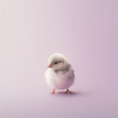 Cute bird. Set of funny pet animals isolated on colorful background. Generative AI.