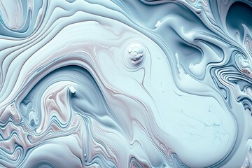 Obraz premium Pastel Blue Marble Surface Texture with Swirls and Shapes - Generative AI