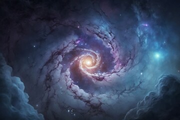 Glowing Milky Way Galaxy: Seamless Loop Galaxy Exploration