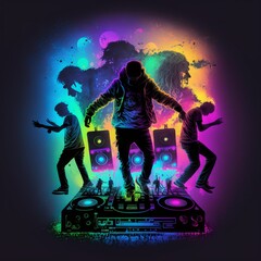 Undead DJ: A Zombie-Themed Dance Party - Generative AI