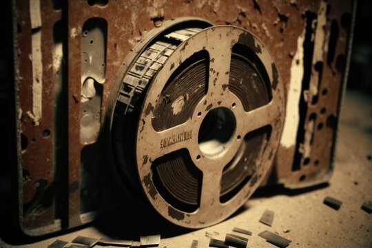Vintage Film Grime Overlay: Scratched and Damaged 35mm and 8mm Footage Animation - Generative AI