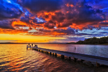 Fototapeta premium Murrays beach CW long side jetty dark