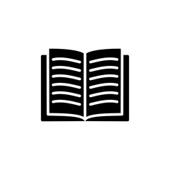 Book icon vector. Open book vector icon.