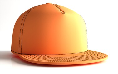 Images of yellow baseball cap isolated on white background. 