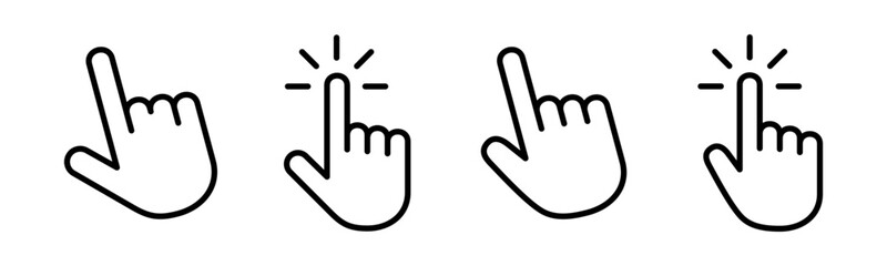 Obraz premium Hand cursor icon vector illustration. cursor sign and symbol. hand cursor icon clik