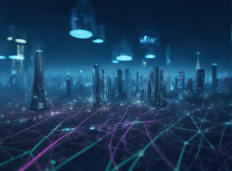 Abstract Technology Background of Futurism
