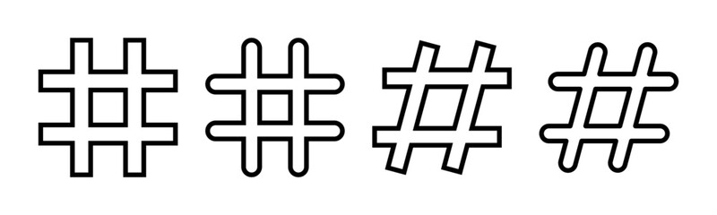 Hashtag icon vector illustration. hashtag sign and symbol