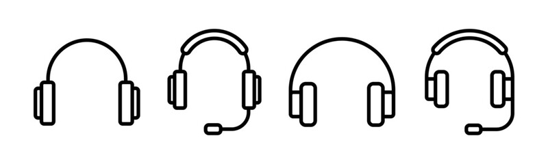 Headphone icon vector illustration. Headphone sign and symbol