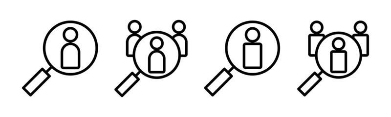 Hiring icon vector illustration. Search job vacancy sign and symbol. Human resources concept. Recruitment