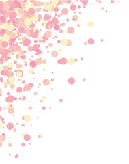 Spring pink and yellow circle confetti 