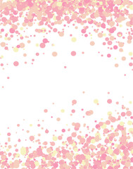 Fototapeta na wymiar Spring pink and yellow circle confetti 