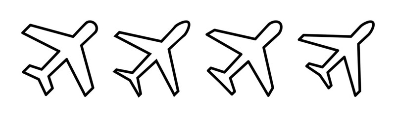 Plane icon vector illustration. Airplane sign and symbol. Flight transport symbol. Travel sign. aeroplane