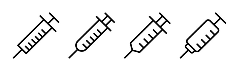 Syringe icon vector illustration. injection sign and symbol. vaccine icon