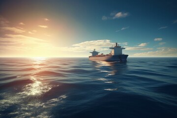 Tanker, background with copy space for text. AI generated, human enhanced.
