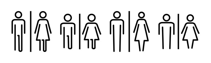 Toilet icon vector illustration. Girls and boys restrooms sign and symbol. bathroom sign. wc, lavatory