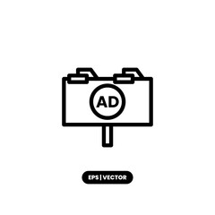 Billboard icon vector illustration logo template for many purpose. Isolated on white background.